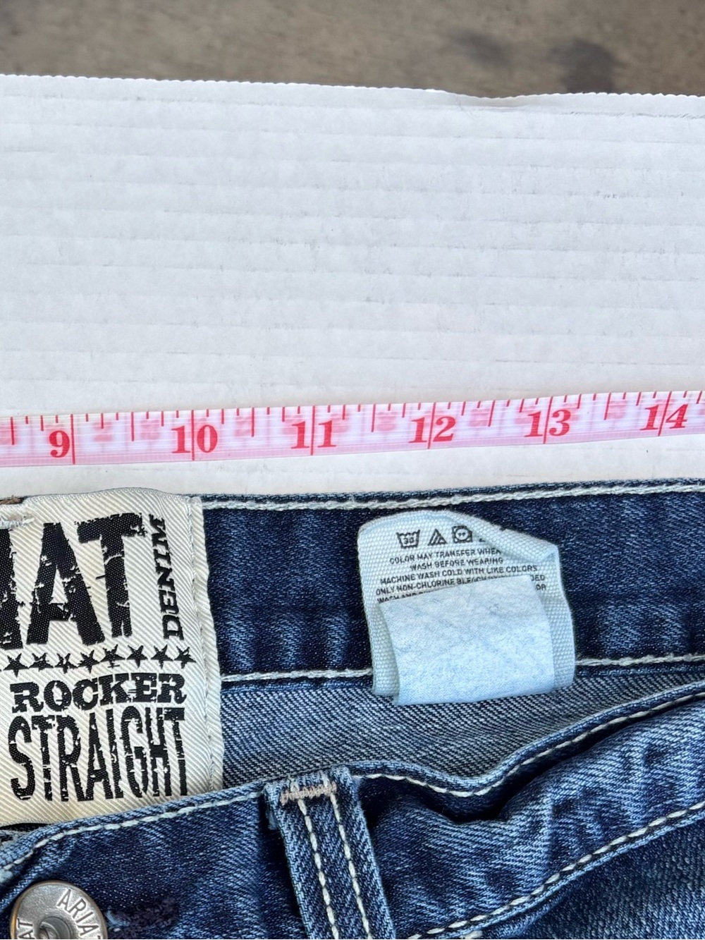Ariat Men’s Indigo Washed Slim Straight Jeans - Picture 12 of 12